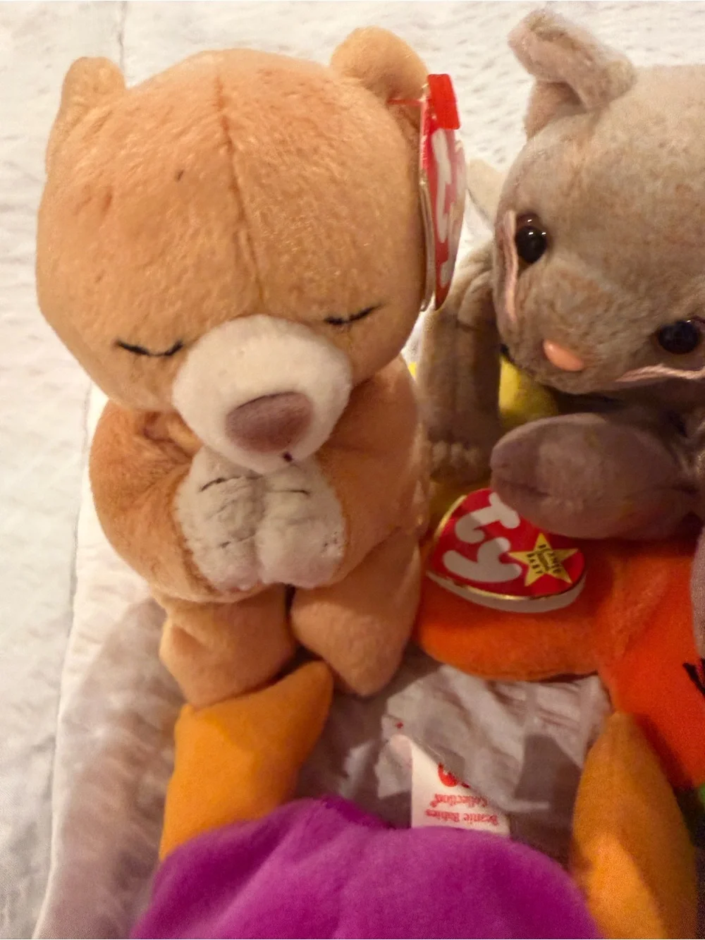 Ty Plush Assorted Friends - Brown, Purple, Teal, Tan